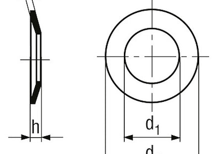 RONDELLE ELASTICHE CONICHE DIN 6796 GREZZE