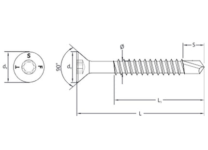 TECFI VITE AUTOPERFORANTE TSP TX ZINCATA BIANCA ART.RH01