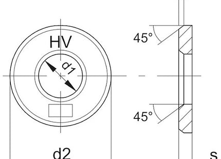 RONDELLE PIANE PER CARPENTERIA HV300 UNI 5714 Z.BIANCHE