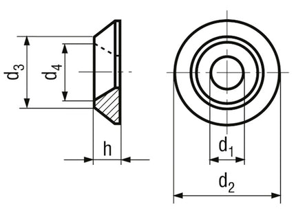 RONDELLE PER VITI CON TESTA SVASATA A 90° SN213912 Z.BIANCHE