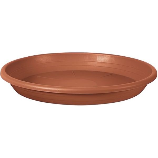 VECA SOTTOVASO CILINDRICO IN PLASTICA COLORE TERRACOTTA D.CM 17