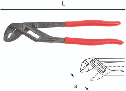 USAG  180 C PINZA REGOLABILE A CERNIERA CHIUSA
