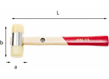 USAG  376 MAZZUOLA ANTIRIMBALZO CON BATTENTI IN PLASTICA