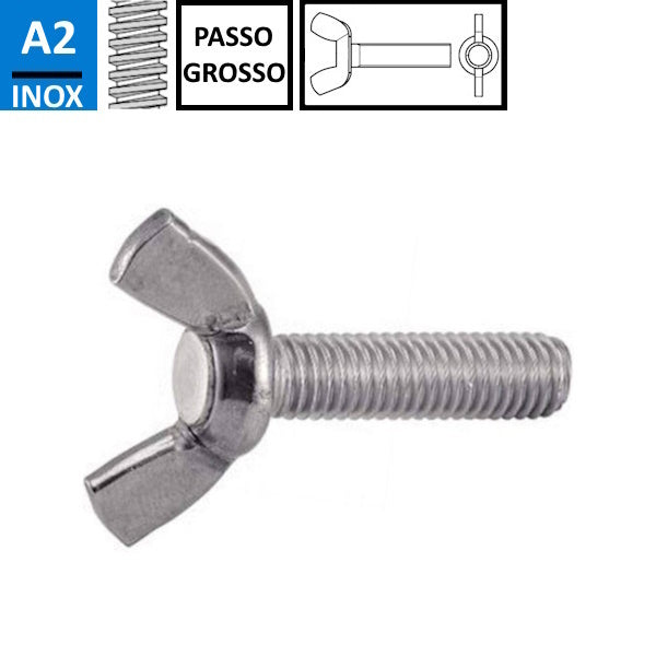 VITE AD ALETTE IN ACCIAIO INOX A2 DIN 316