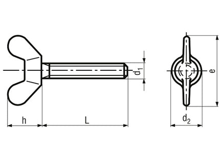 VITE AD ALETTE ZINCATA BIANCA DIN 316