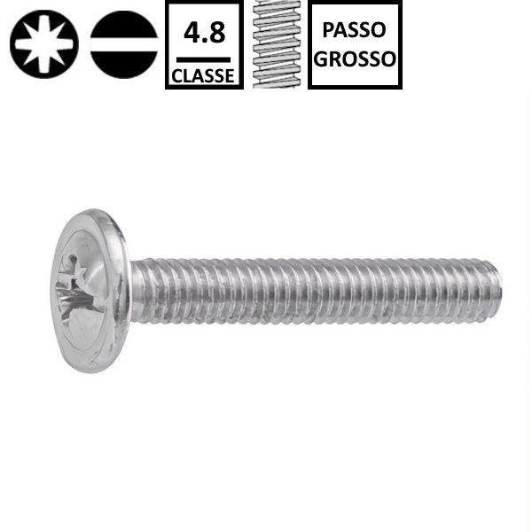 VITE TBL INTERAMENTE FILETTATA CLASSE 4.8 ZINCATA BIANCA