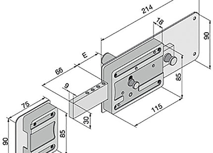 WELKA FERROGLIETTO APPLICARE 6 MANDATE CILINDRO MM50 DESTRA