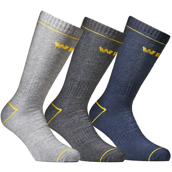 WRK CALZE DA LAVORO TERMICHE CORTE CONF.3 PAIA COLORI ASSORTITI