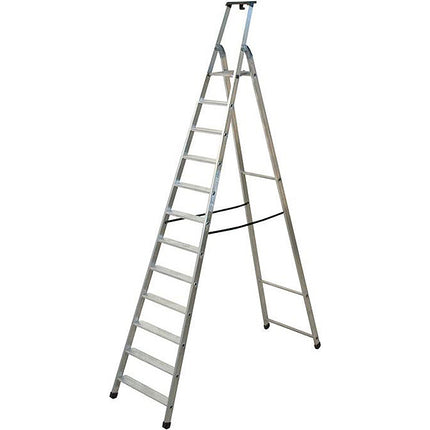 FACAL SCALA QUADRA DOPPIA CON PEDANA IN ALLUMINIO