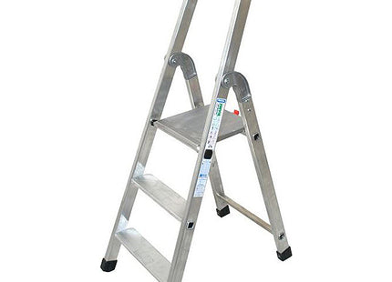 FACAL SCALA QUADRA DOPPIA CON PEDANA IN ALLUMINIO