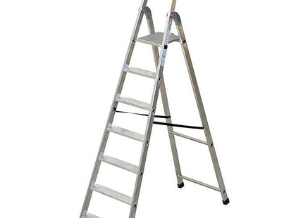 FACAL SCALA QUADRA DOPPIA CON PEDANA IN ALLUMINIO