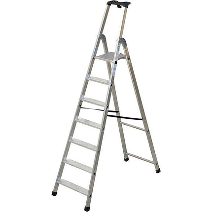 FACAL SCALA QUADRA DOPPIA CON PEDANA IN ALLUMINIO