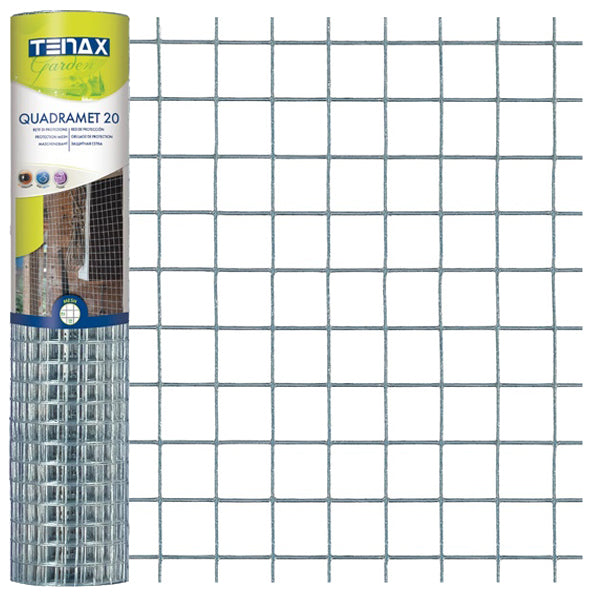 TENAX RETE QUADRAMET 20 IN METALLO ZINCATO RECINZIONI SPAZI MT1,0X5