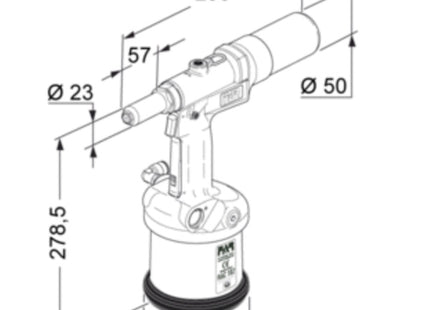 FAR RIVETTATRICE PER RIVETTI A STRAPPO OLEOPNEUMATICA MOD. RAC 182