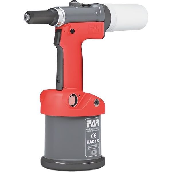 FAR RIVETTATRICE PER RIVETTI A STRAPPO OLEOPNEUMATICA MOD. RAC 182