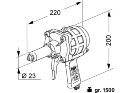 FAR RIVETTATRICE PER RIVETTI A STRAPPO PNEUMATICA MOD. RAC 83/95