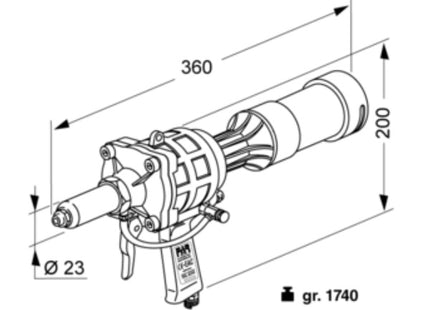 FAR RIVETTATRICE PER RIVETTI A STRAPPO PNEUMATICA MOD. RAC 83/AX