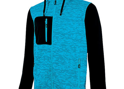 U-POWER FELPA CON CAPPUCCIO RAINBOW COLORE CIANO FLUO