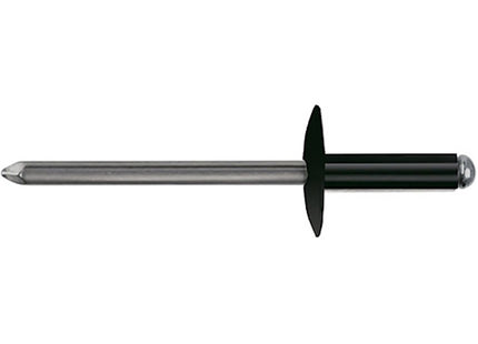 SACTO RIVETTI IN LEGA DI ALLUMINIO A TESTA LARGA MM14 D.MM4,8X12 NERO