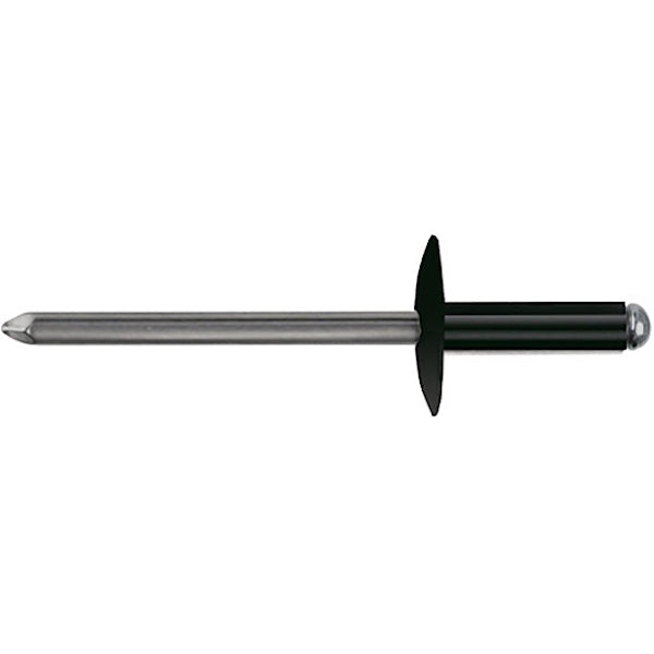 SACTO RIVETTI IN LEGA DI ALLUMINIO A TESTA LARGA MM14 D.MM4,8X12 NERO