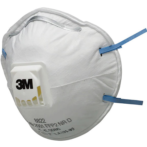 3M RESPIRATORE MONOUSO 8822 CLASSE FFP2 CON VALVOLA CONF.DA PZ10