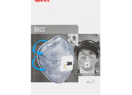 3M RESPIRATORE MONOUSO 9922 CLASSE FFP2 CON VALVOLA CONF.DA PZ10