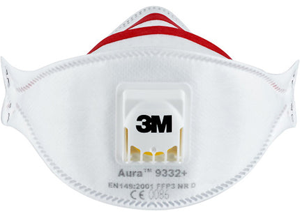 3M RESPIRATORE MONOUSO AURA 9332+ CLASSE FFP3 CON VALVOLA CONF.DA PZ10*