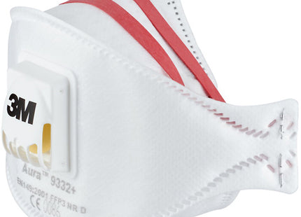 3M RESPIRATORE MONOUSO AURA 9332+ CLASSE FFP3 CON VALVOLA CONF.DA PZ10*