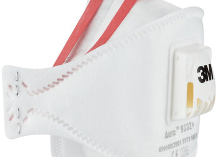 3M RESPIRATORE MONOUSO AURA 9332+ CLASSE FFP3 CON VALVOLA CONF.DA PZ10*