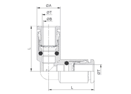 KONFIT RACCORDO A GOMITO INTERMEDIO ART. RK54