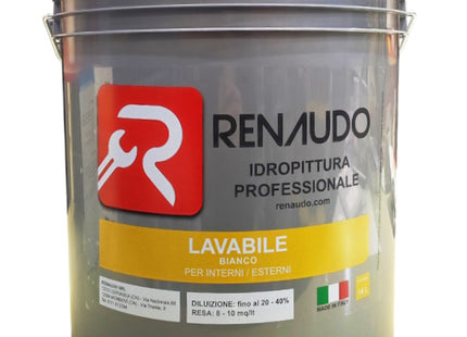 RENAUDO BIANCO LT14 IDROPITTURA LAVABILE PER ESTERNI/INTERNI