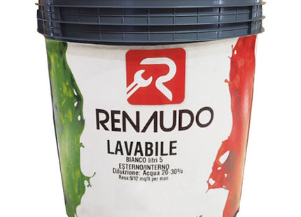 RENAUDO BIANCO LT 5 IDROPITTURA LAVABILE PER ESTERNI/INTERNI