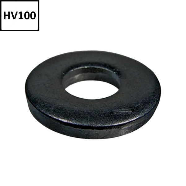 RONDELLE PIANE PER SERRAGGI PESANTI HV100 DIN 7349 BRUNITE PER VITI M10