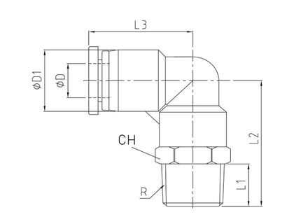 KONFIT RACCORDO GOMITO GIREVOLE CONICO POLIMERO NERO ART. RP72K