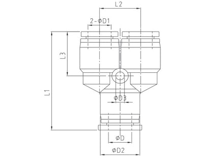 KONFIT RACCORDO A Y INTERMEDIO IN POLIMERO NERO ART. RP73