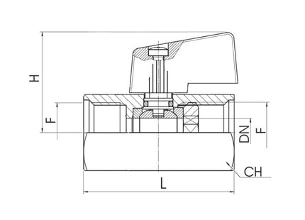 KONFIT VALVOLA A SFERA MINI ART. RV45 F/F