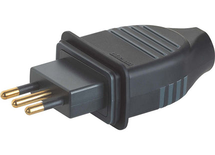 BTICINO SPINA IN CAUCCIU&apos; BIMATERIA 2P+T IP44 NERO