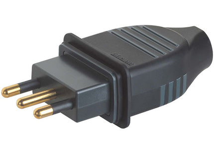 BTICINO SPINA IN CAUCCIU&apos; BIMATERIA 2P+T IP44 NERO