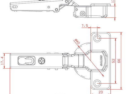SALICE CERNIERA APERTURA  94° SERIE F