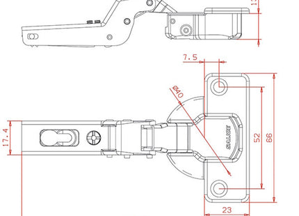SALICE CERNIERA APERTURA  94° SERIE F