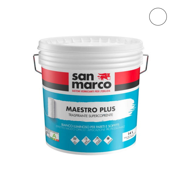 SAN MARCO MAESTRO PLUS BIANCO IDROPITTURA SUPER COPRENTE INTERNI