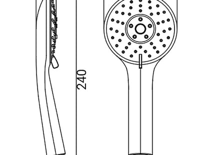 IDRO-BRIC DOCCIA SYROS 3 GETTI D.MM100