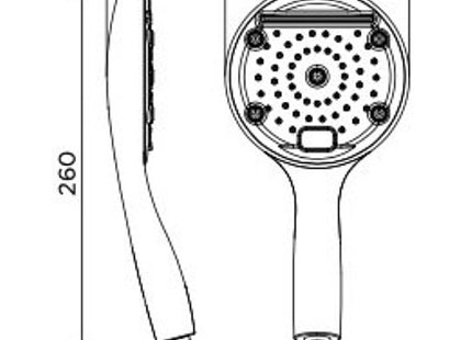 IDRO-BRIC DOCCIA VICTORIA TONDA 3 GETTI D.MM130