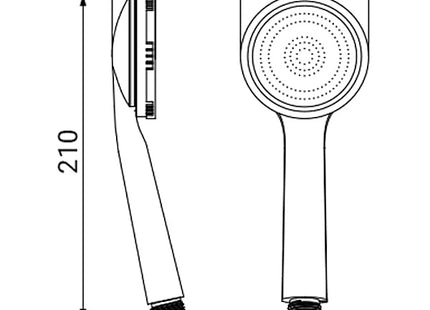 IDRO-BRIC DOCCIA PIXI 1 GETTO D.MM80 CON DIFFUSORE IN ACCIAIO INOX