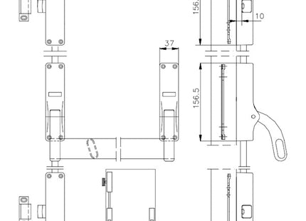 SAVIO MANIGLIONE ANTIPANICO VERTICALE CON BARRA VERDE ART. CIRCEO KH.3
