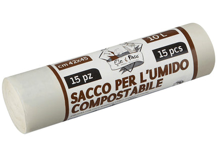 ELEPACKING SACCHI SPAZZATURA BIO TRASPARENTE CM50X60 LT35 PZ20