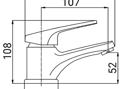 IDRO-BRIC RUBINETTO MISCELATORE LAVABO SERIE MIA CROMATO