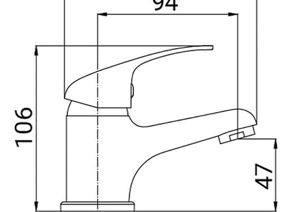 IDRO-BRIC RUBINETTO MISCELATORE LAVABO SERIE EVA CROMATO