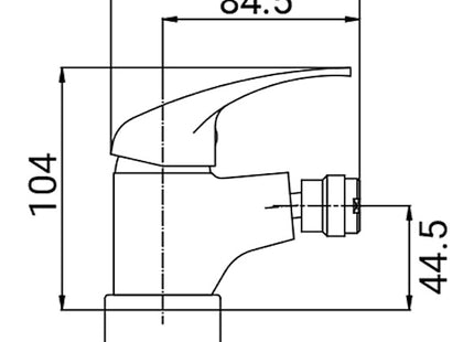 IDRO-BRIC RUBINETTO MISCELATORE BIDET SERIE EVA CROMATO