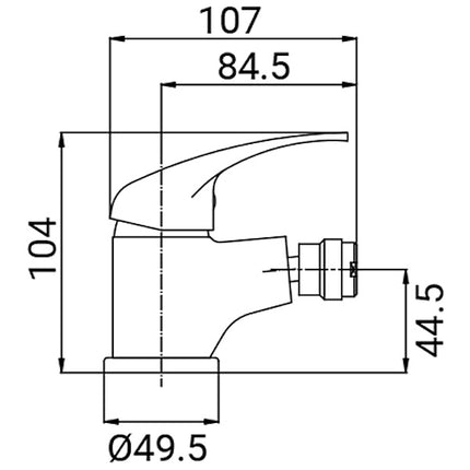 IDRO-BRIC RUBINETTO MISCELATORE BIDET SERIE EVA CROMATO